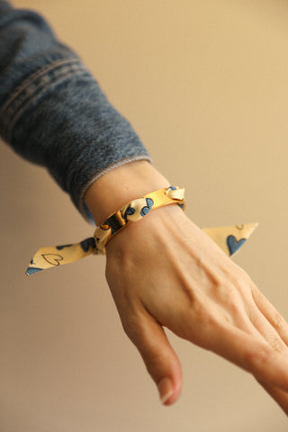 Septembre Cuff And Les Mots Bleus Ribbon