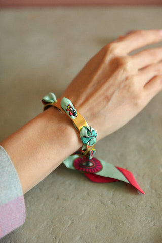 Septembre Cuff And Luck You-Vertdeau Ribbon