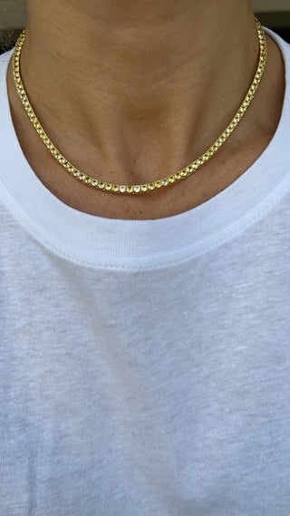 Gigi Tennis Necklace Yellow/Gold 3Mm