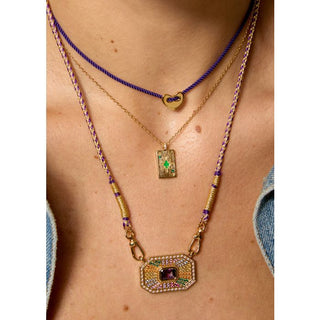Necklace - Purple Corazon Or