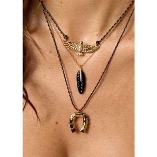 Necklace - Gold Horseshoe Or