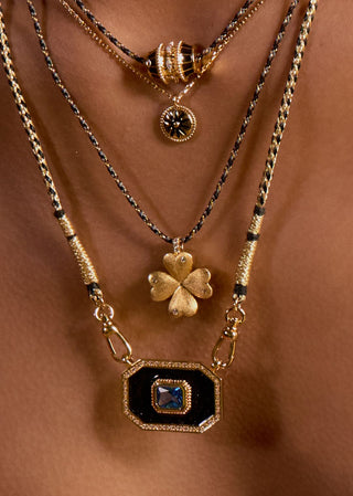 Necklace - Black Shiny Yucatan Or