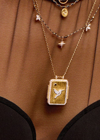 Necklace Colibri Boheme Or