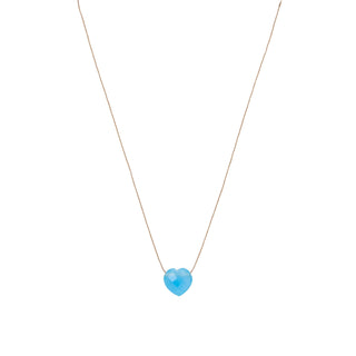 Blue Heart Drop Necklace