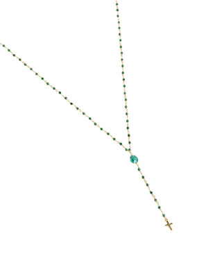 Emerauld Cross Rosary