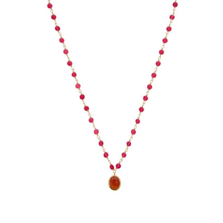Long Necklace India Alwar Rose