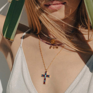 Blue Agate Tipa Necklace