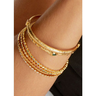 Bracelet - Green Fuchsia Snake