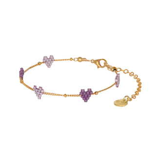 Heartsy Chain Gold Plated Adjustable Bracelet 12146