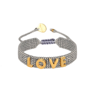 Love Letters Gold Plated Plate Adjustable Bracelet 11799
