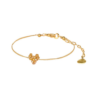 Fanzy Heartsy Brass Gold Plated Adjustable Bracelet 11721