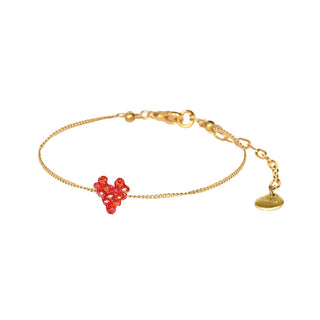 Fanzy Heartsy Brass Gold Plated Adjustable Bracelet 11722