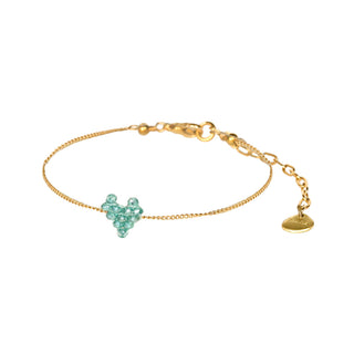 Fanzy Heartsy Brass Gold Plated Adjustable Bracelet 11723