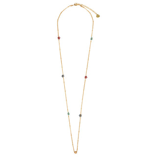 Fanzy Flower Chain Gold Plated Necklace 11763