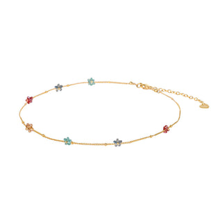 Fanzy Flower Chain Gold Plated Chocker 11762