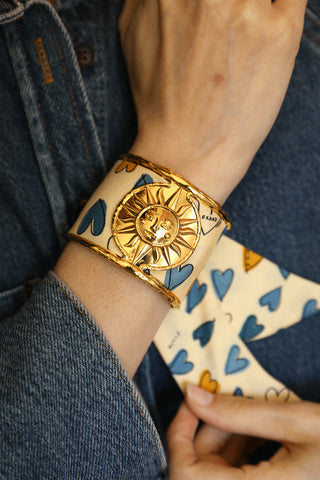 Soleil Cuff And Les Mots Bleus Ribbon