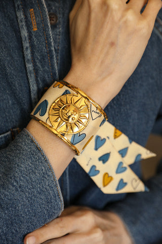 Soleil Cuff And Les Mots Bleus Ribbon