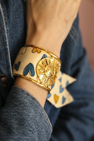 Soleil Cuff And Les Mots Bleus Ribbon