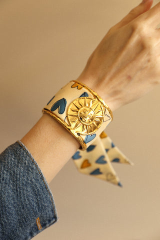 Soleil Cuff And Les Mots Bleus Ribbon
