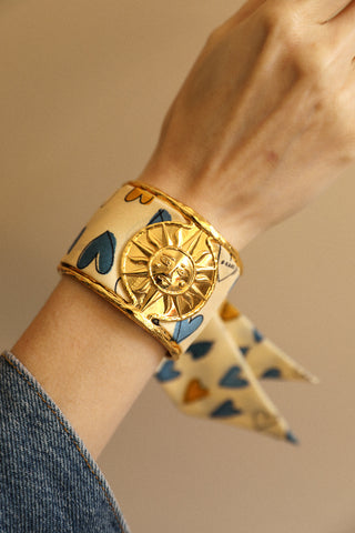 Soleil Cuff And Les Mots Bleus Ribbon