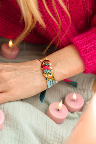 Decembre Cuff And Addresse Inconnue-Pink/Blue Ribbon