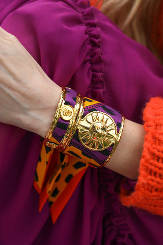 Soleil Cuff And Chapanoir-Orange Ribbon