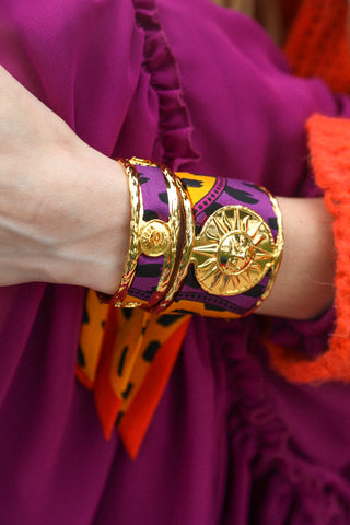 Soleil Cuff And Chapanoir-Orange Ribbon