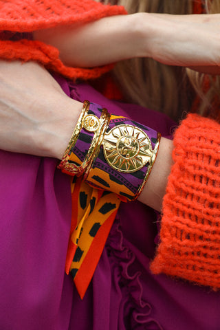 Soleil Cuff And Chapanoir-Orange Ribbon