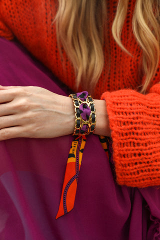 Decembre-Noir Cuff And Chapanoir Ribbon