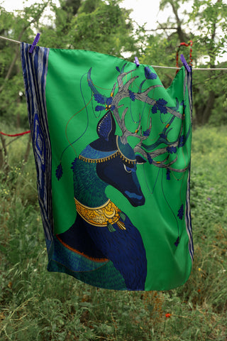 Cerf Boheme - Vert Scarf