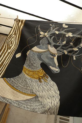 Cerf Boheme - Noir Scarf