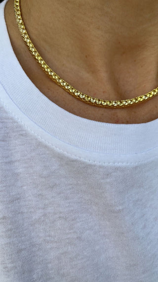 Gigi Tennis Necklace Yellow/Gold 3Mm