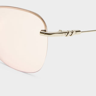 Satine | Shiny Silver Pink Tint Silver Flash