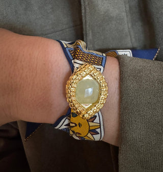 Oeil De Caiman Jade Cuff