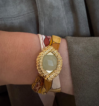 Oeil De Caiman Jade Cuff