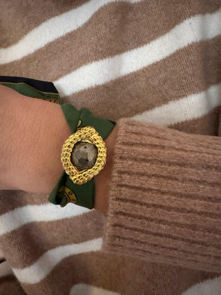Oeil De Caiman Pyrite Cuff