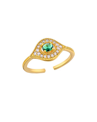RING - GREEN MAJESTIC EYE