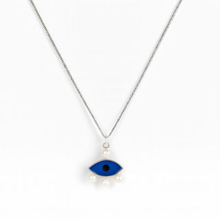 Evil Eye Pearl Necklace