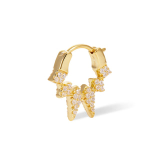 Single earring Ziggy Huggie 925 Strl Slvr 1,5 Gr Gold Plated