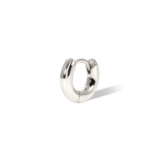 Single earring Simple Huggie 6Mm 925 Strl Slvr 1,8 Gr Wh Rh