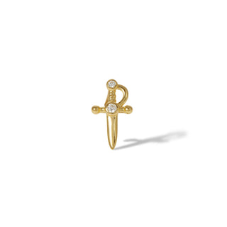 Single Earring Freya Gold Vermeil Stud  (Ball Screw)