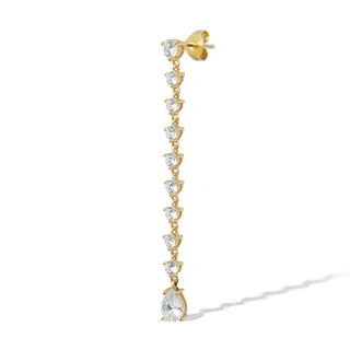 Single earring Bianca Stud 2Gr 925 Strl Slvr Gold Plated