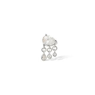 Single Earring Triple Drippy Celeste Sterling Silver Stud