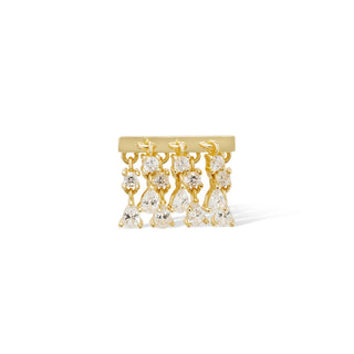 Single Earring Charlie Gold Vermeil Stud Bar  (Ball Screw)