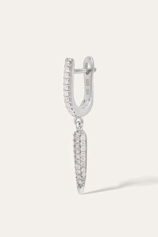 Long Spear Silver Drop Earring