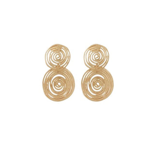 Wave Earrings Small Size Gold