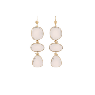Sireine Earrings Gold - Crystal