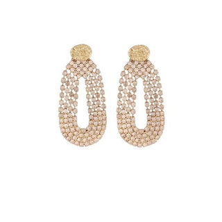 Trevise Strass Earrings Gold