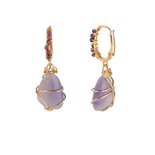 Tao Rainbow Beads Earrings - Amethyst