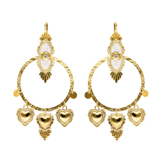 Roza Earrings White